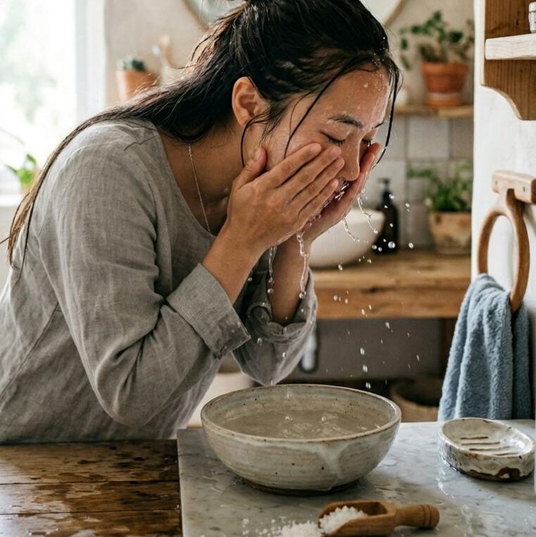Is washing your face with salt water good?