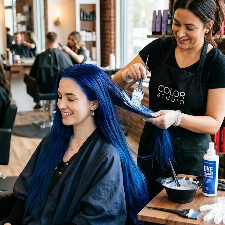 Best way to remove blue hair dye.