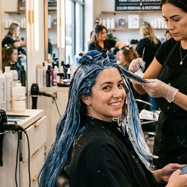 Best way to remove blue hair dye.
