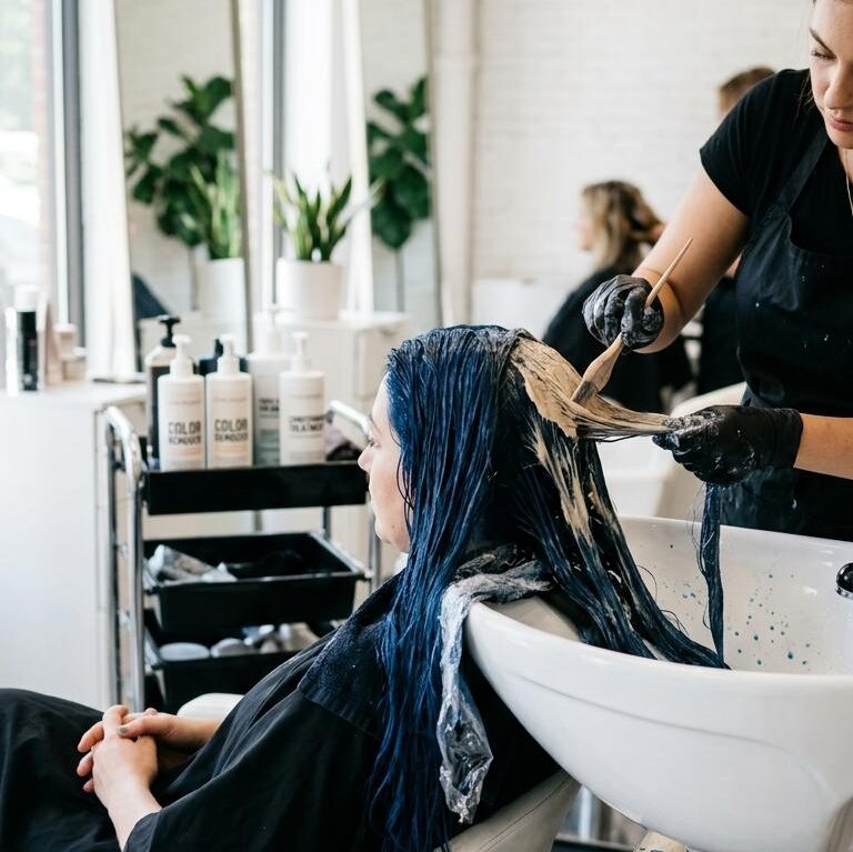 Best way to remove blue hair dye.