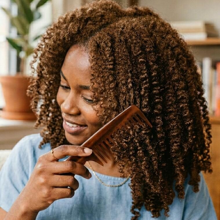 How to coil hair with a comb