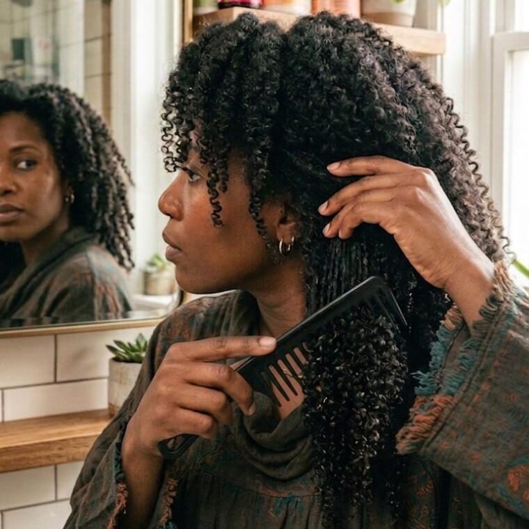 How to coil hair with a comb