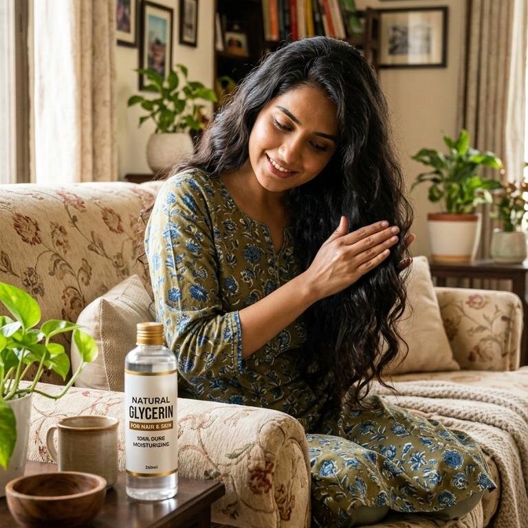 Glycerin for hair benefits.