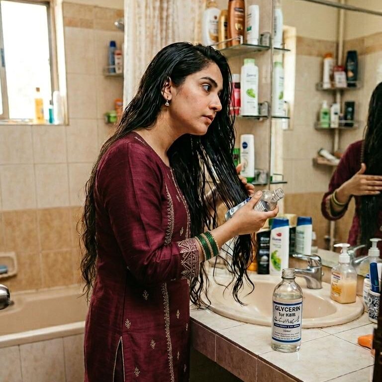 Glycerin for hair benefits.