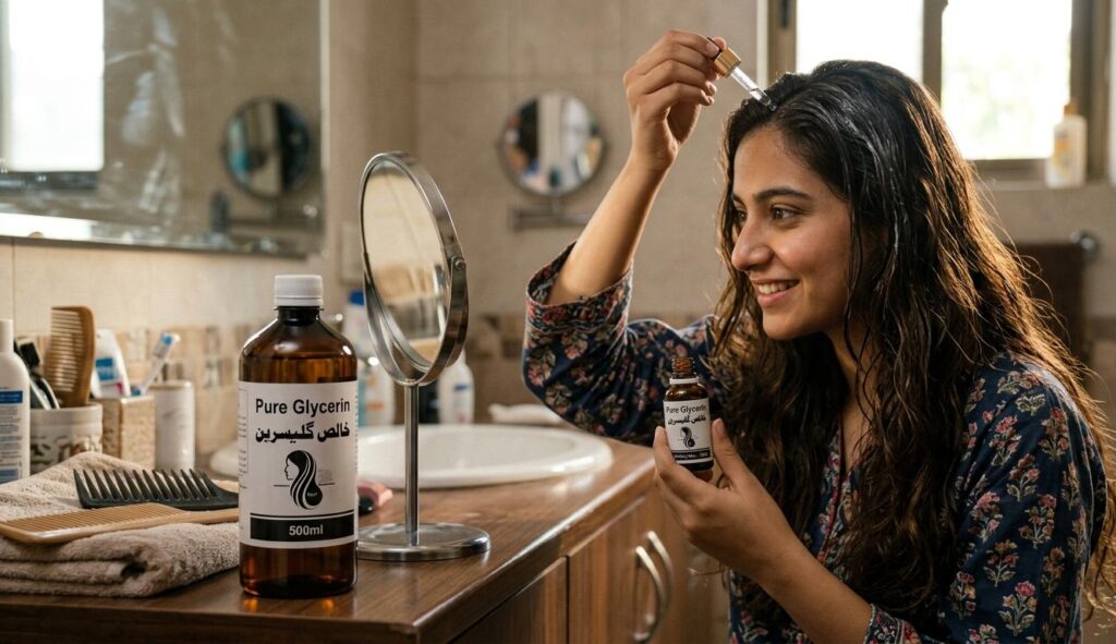 Glycerin for hair benefits.