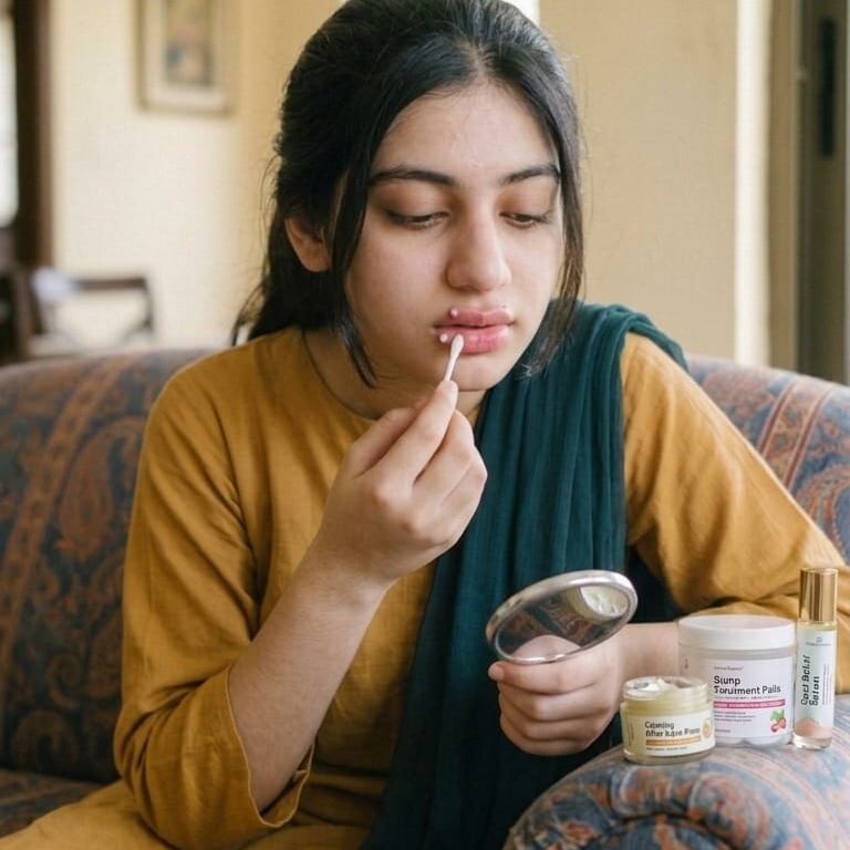 What are white bumps on lips?