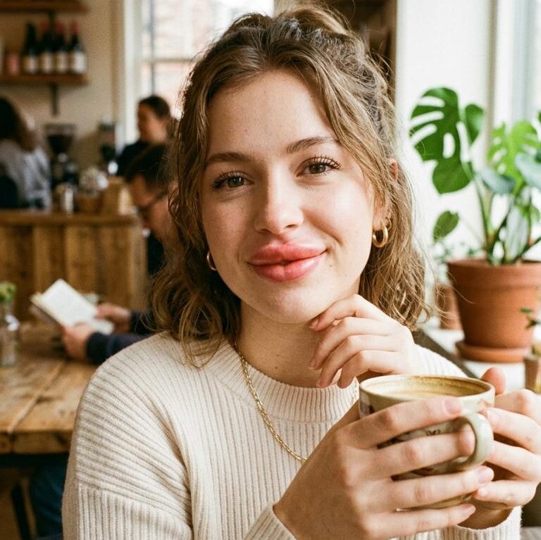 Russian lip filler swelling