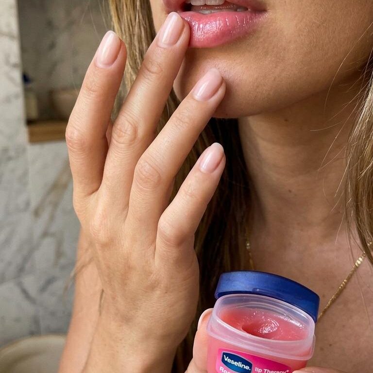 Rose lips vaseline