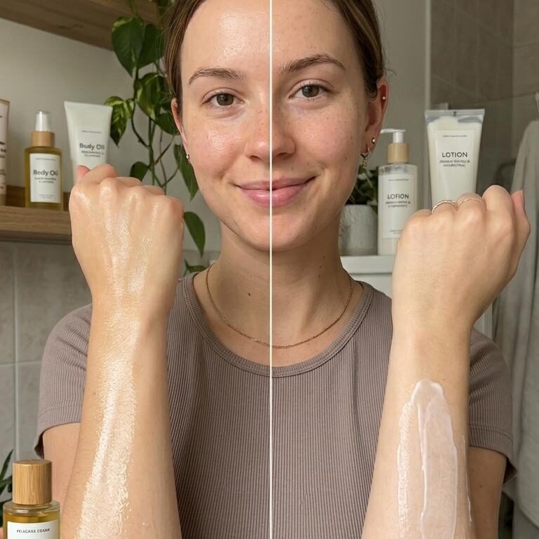 Benefits of body oil vs. lotion