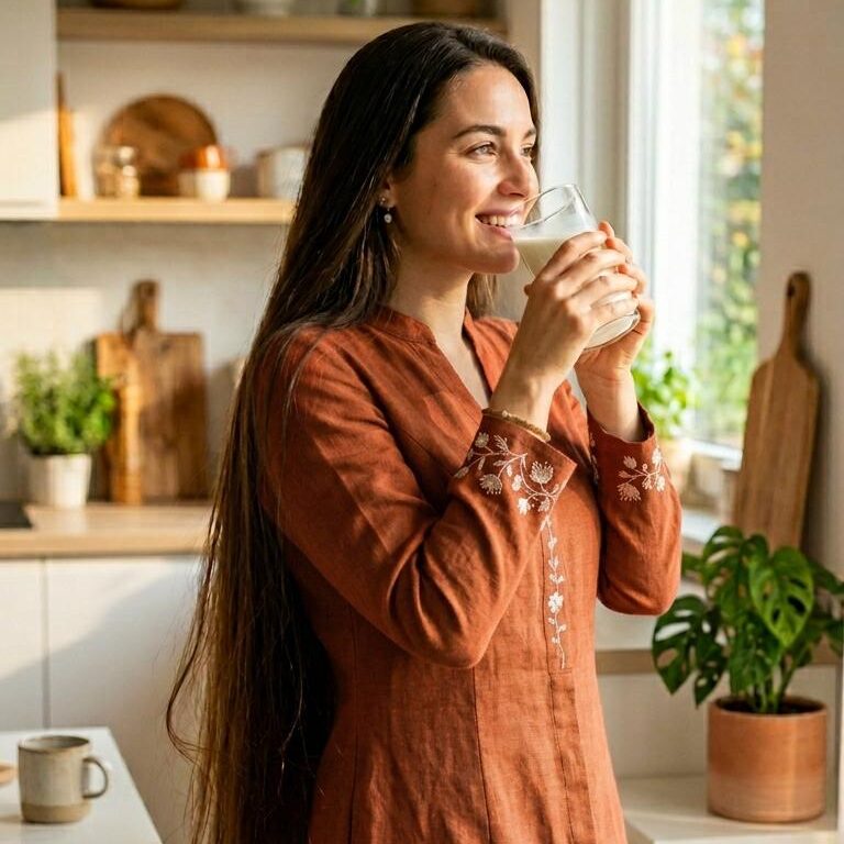 Best time to drink milk for hair growth.