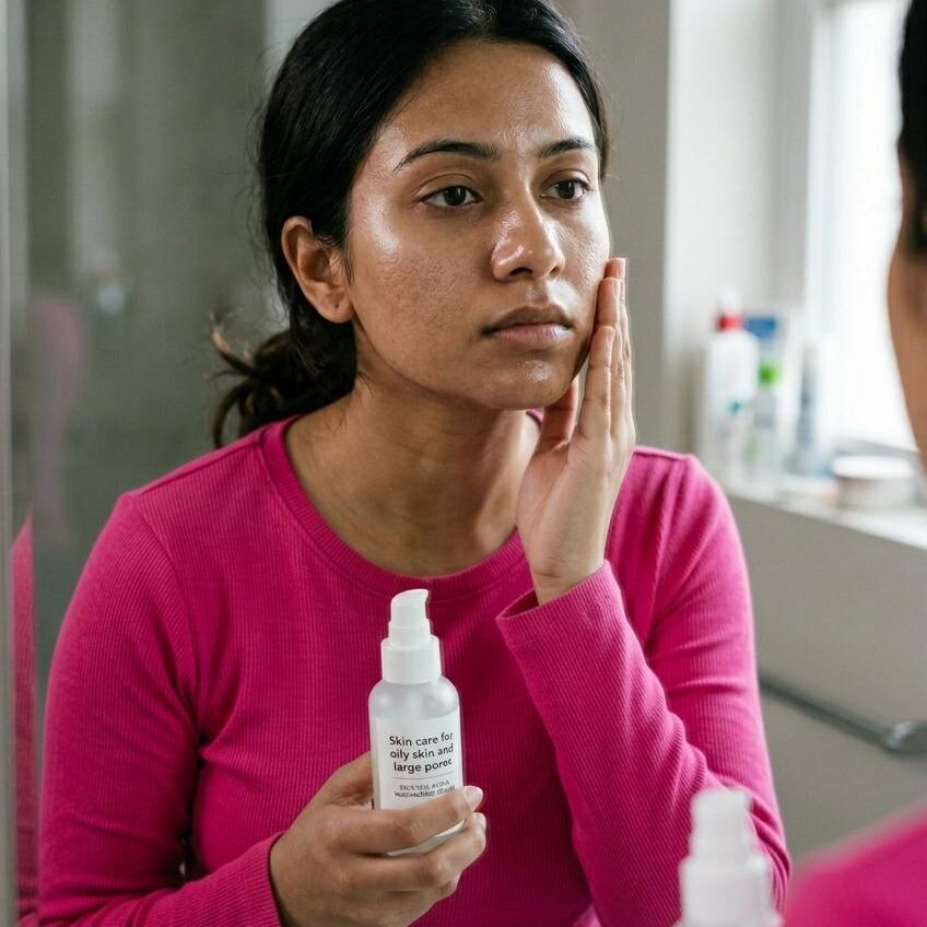 Skin care for oily skin and large pores