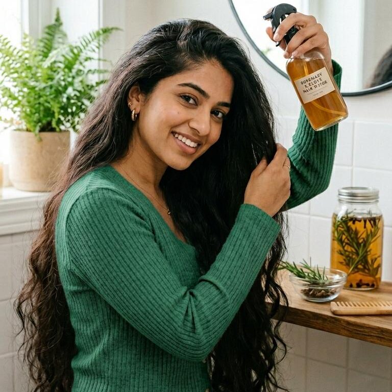 Rosemary and clove water for hair growth recipe.
