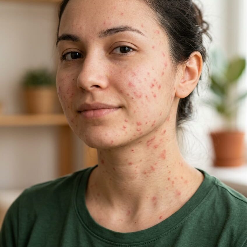 Red spot on skin, not itchy
