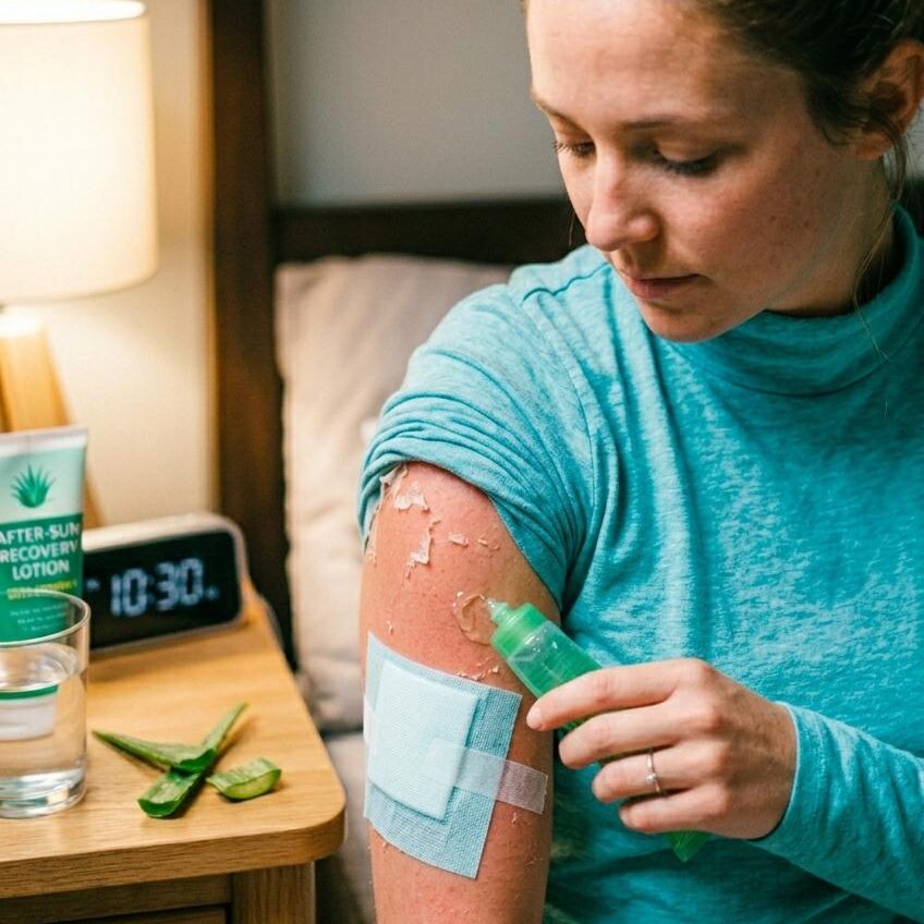 How to stop sunburn peeling overnight