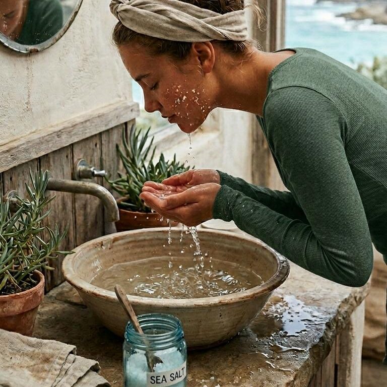Is washing your face with salt water good?