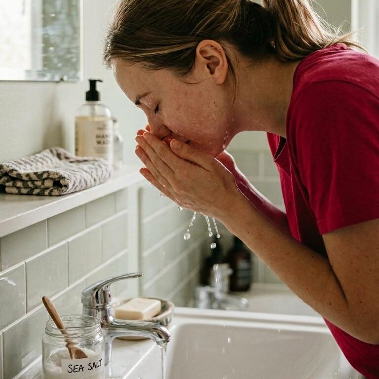 Is washing your face with salt water good?