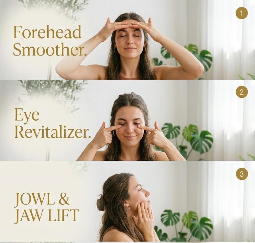 Yoga face before and after