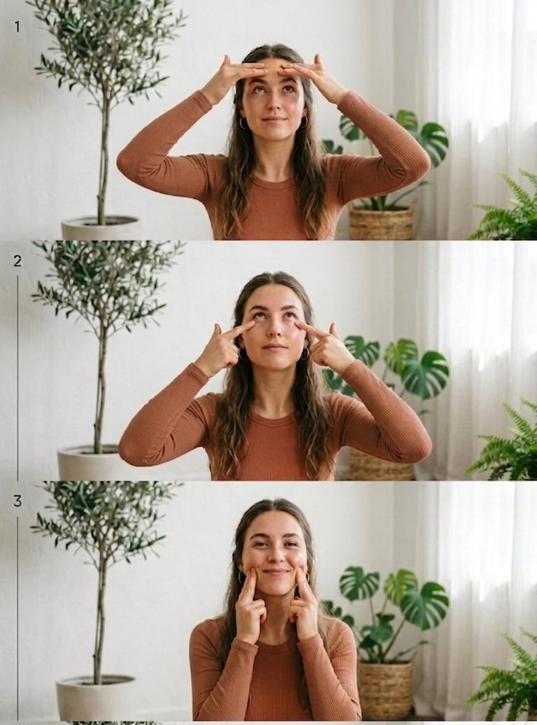 Yoga face before and after